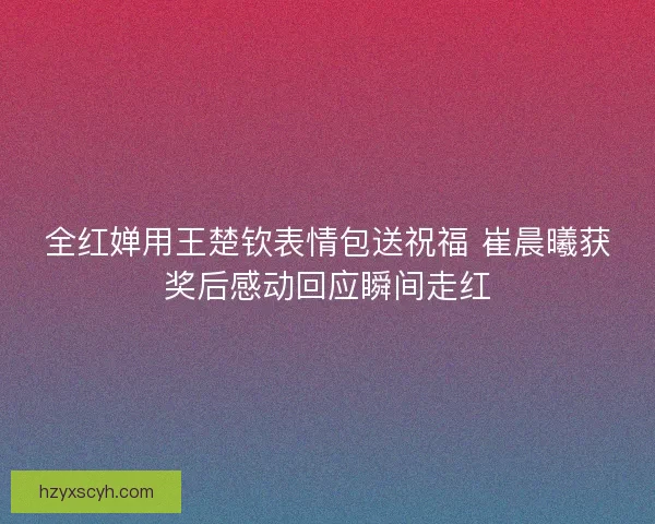 全红婵用王楚钦表情包送祝福 崔晨曦获奖后感动回应瞬间走红